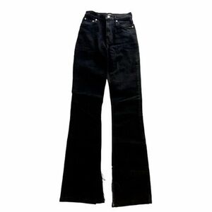 Helmut Lang high rise split ankle bootcut jeans black 26
